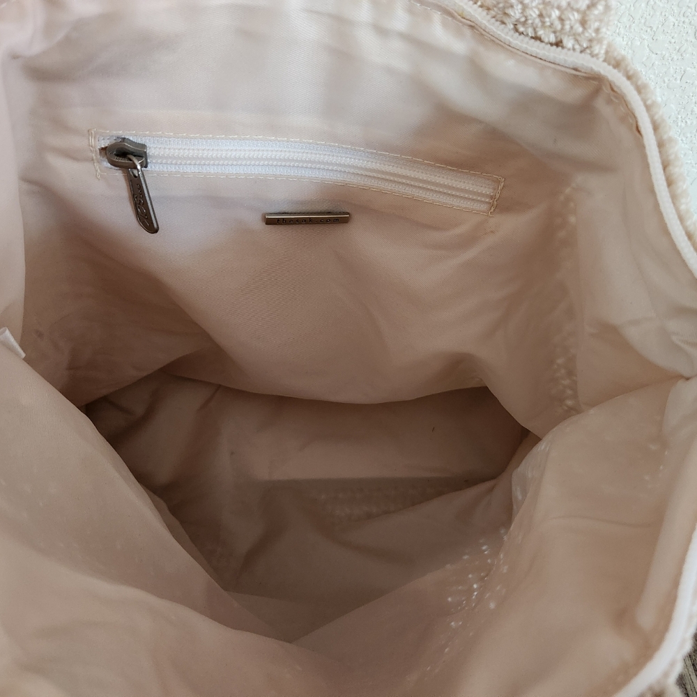 The Sak Crochet Knit Shoulder Bag and Pouch in Beige - Picture 7 of 9